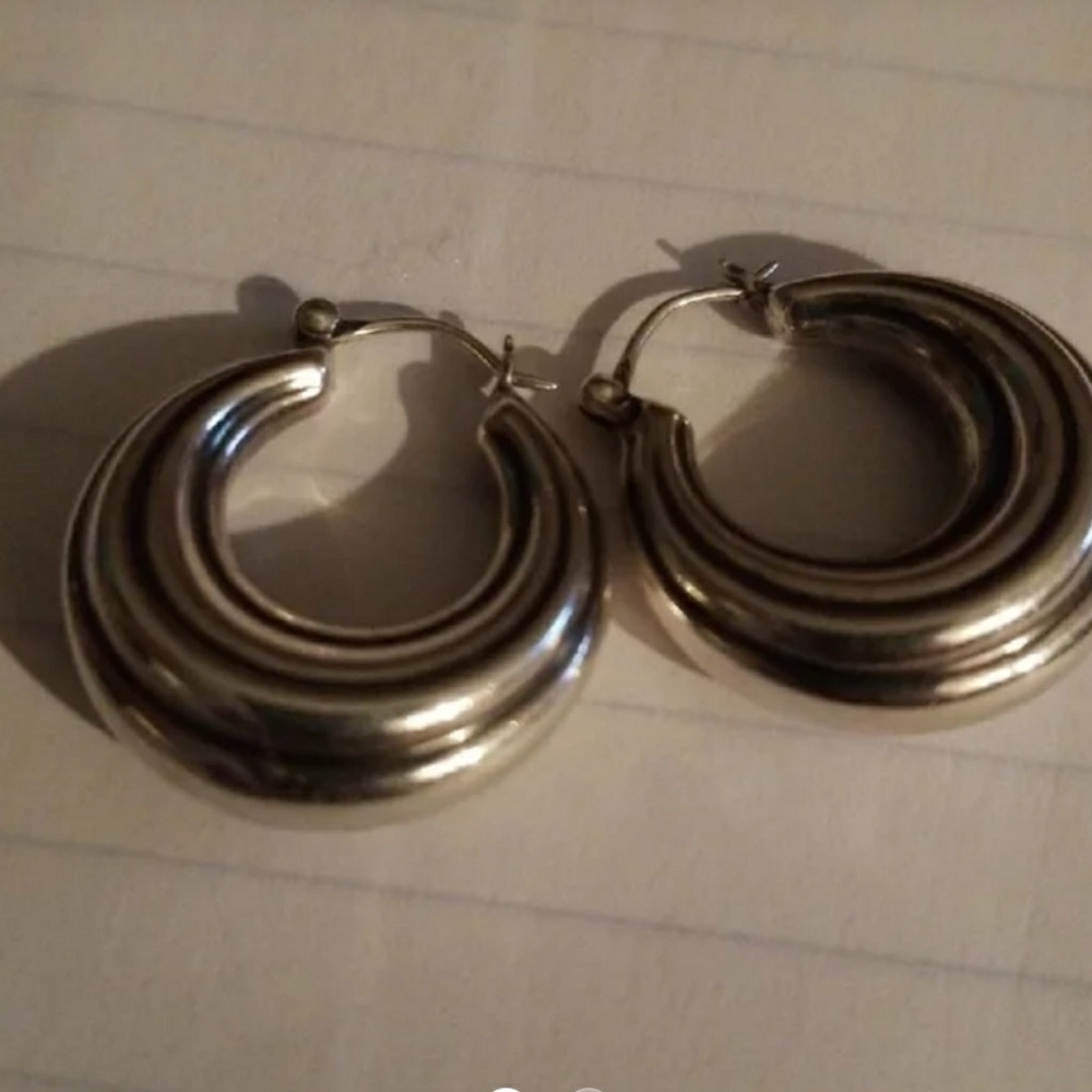 925 Sterling Silver Hoop Earrings